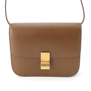 Celine Classic Box Flap Bag Camel Box Calfskin silhouette Brown